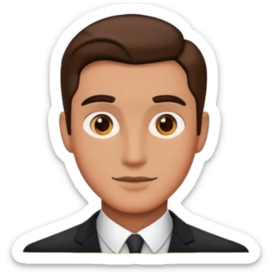 A man's portrait in an elegant picture frame sticker