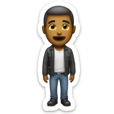 Man wanting to go to the bathroom sticker