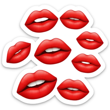 Set of lips with the words ‘crazy beautiful’ around them sticker