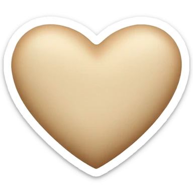 beige heart sticker