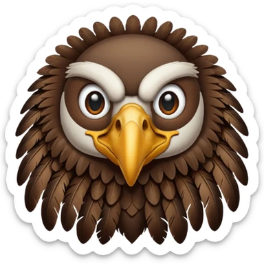 Vulture imitates eagle  sticker