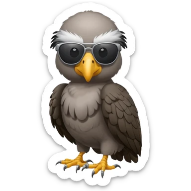 vulture wearing sunglasses sticker