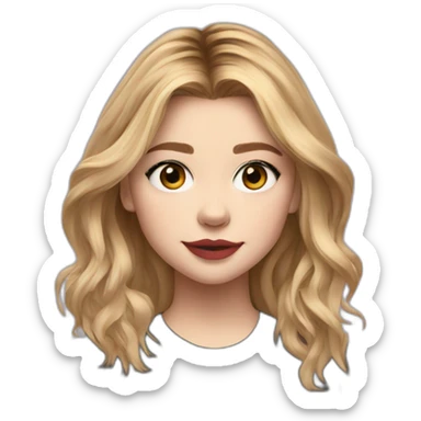 chloë grace moretz cartoon wearing tee sticker