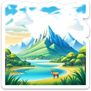  Glorious Shiny Sparkly Scenic Scenery Deco Wildlife sticker