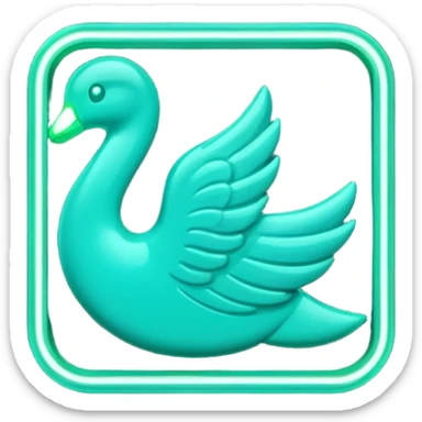 A THANK YOU SIGN IN NEON TEAL GREEN... AS IF ITS A REAL NEON SIGN sticker