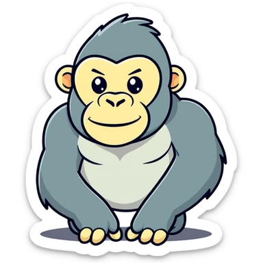 Gorilla elegant  sticker