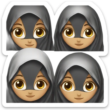 niqabi girl black hijab islam din el islam sticker