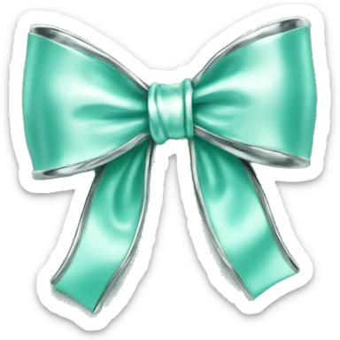 Silver earrings with Tiffany bow sticker
