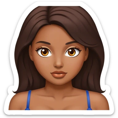 Beautiful Buxom brunette back booty sfw sticker