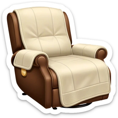 blanket on recliner chair sticker
