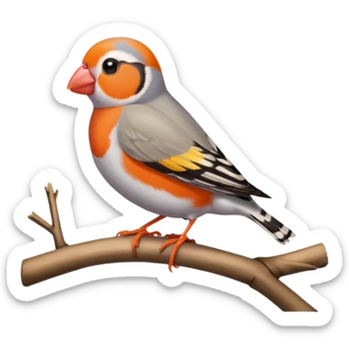 Zebra Finch bird sticker