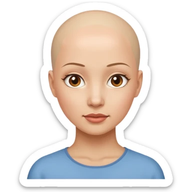 So she supposed to be bald and I kind of want her facing her side I still don’t kind of her body to show sticker