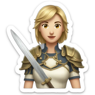 Lancer de marteau femme sticker