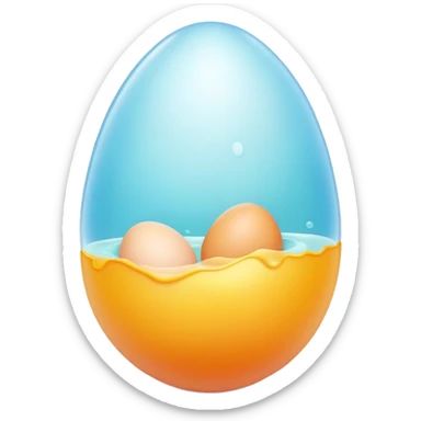 A symbolic representation of fertilization, egg and sperm meeting sticker