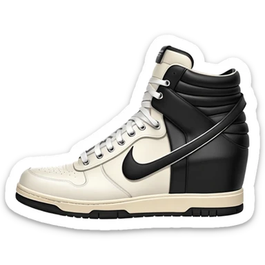 rick owens milk dunk all white, no black sticker