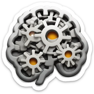 brain gears turning sticker