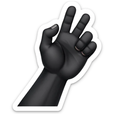 Black dog paw fist bumping a human hand sticker