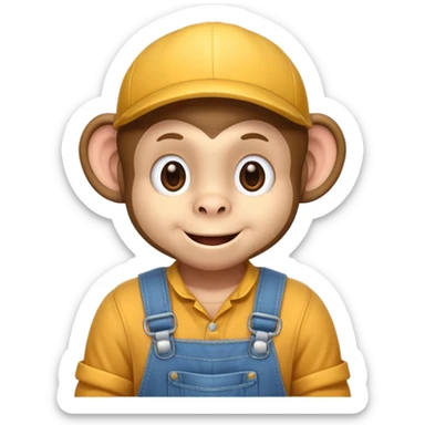 changuito tierno con overol en una fiesta sticker