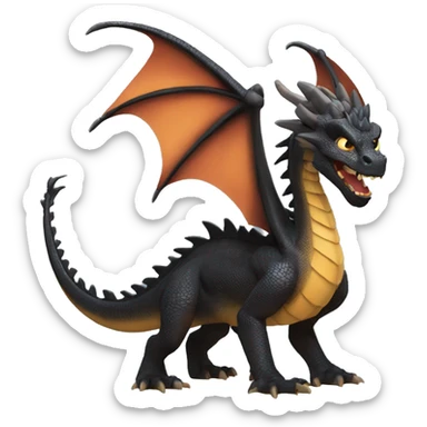 Dragón Furia nocturna de la película como entrenar a tu dragón  sticker