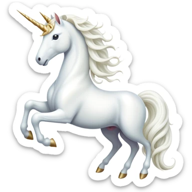 cinematic-beautiful-white-unicorn-emoji,-poised-and-regal,-with-a-slender,-ethereal-form-draped-in-a-pristine-white-color,-a-flowing-mane-and-tail,-and-a-white,-spiraled-horn-that-radiates-pure-light,-simplified-yet-sharp-and-majestic,  sticker