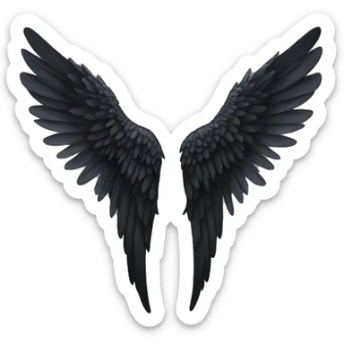 black angel wings sticker