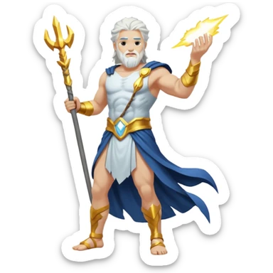 fullbody god ZEUS, standing still sticker