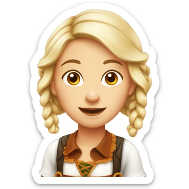 Octoberfest girl sticker