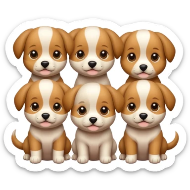 Cute puppies sticker