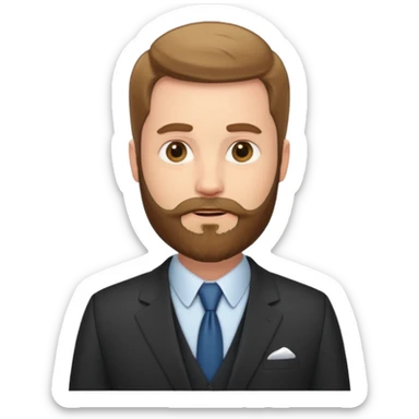 white man businessman with beard sticker