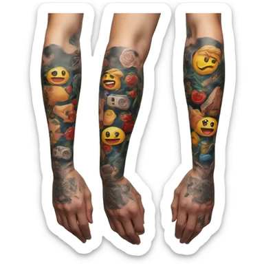 Arm tattoo sleeve sticker