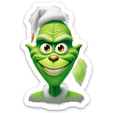The grinch smirking  sticker