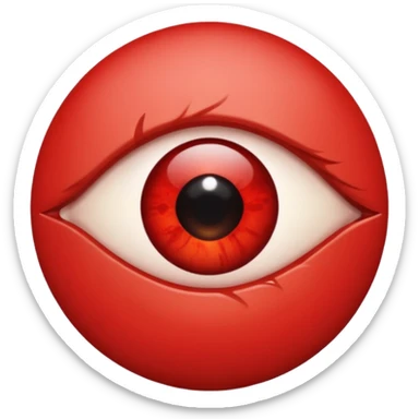 Angry Only single eye WITHOUT face sticker