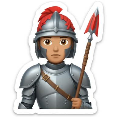Guard – Armored soldier with spear or halberd sticker