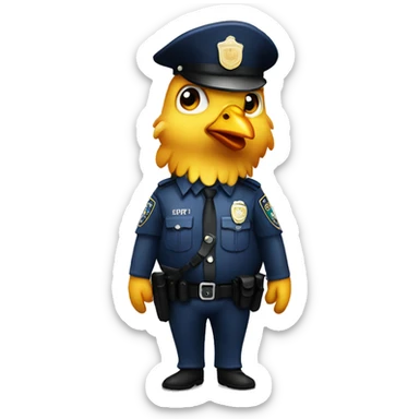 Chiken police sticker