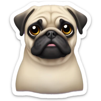 Pug in Baltimore raven’s jet  sticker