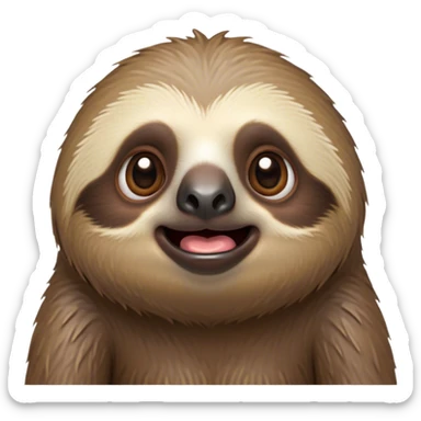 Cinematic Comical Sloth Portrait Emoji, Head tilted dramatically with an exaggeratedly shocked expression, featuring a slow, adorably sluggish form with wide, comically expressive eyes full of humorous disbelief, Simplified yet hilariously expressive features, highly detailed, glowing with a slightly sassy, lazy glow, high shine, dramatic yet playful, stylized with an air of quirky, unhurried attitude, soft glowing outline, capturing the essence of a meme-worthy sloth that looks ready to side-eye its way into viral fame! sticker