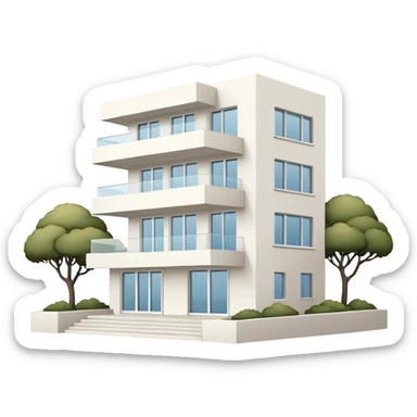 white 3 floor luxurious villa sticker