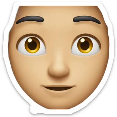 Emoji qui prend une photo avec un sourcil levé sticker