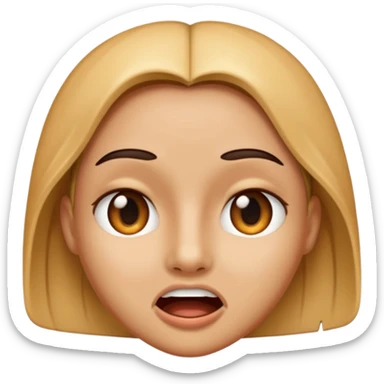 Zipper-Mouth Face sticker