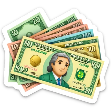 real brazilian money sticker