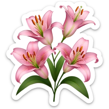 Pink Lilies sticker