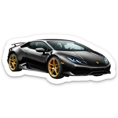 Lamborghini huracan, noir sticker