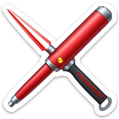 red lazer knife sticker