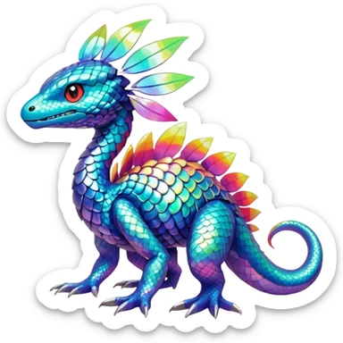 Shiny Exotic Tropical Pokémon-Fakémon-hybrid-creature (full body) sticker