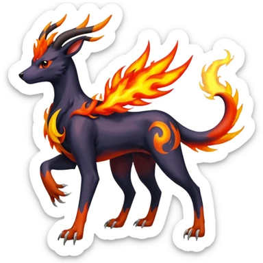 
Canine-Houndoom-Xerneas-Salandit-Noibat-Flareon-Fakémon-fusion (full body) sticker