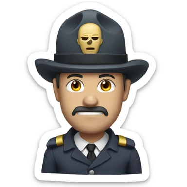 The warden from super jail sticker