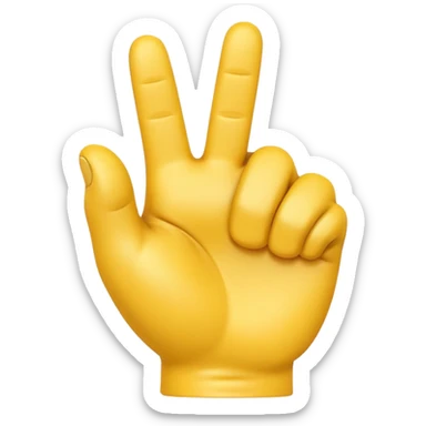 A 3D Apple-style yellow hand emoji, closed fist with thumb pointing backward over the shoulder direction, smooth rounded shape, shiny surface, clean minimal background. AND MOTİON LİNE sticker
