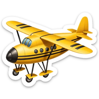 1900 earliest bumblebee flying wing airliner flying for the first time observation deck for passengers long quadruple winged  sticker