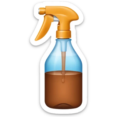 spray bottle brown colored sticker