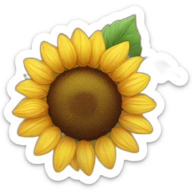 sunflower flower with love sticker